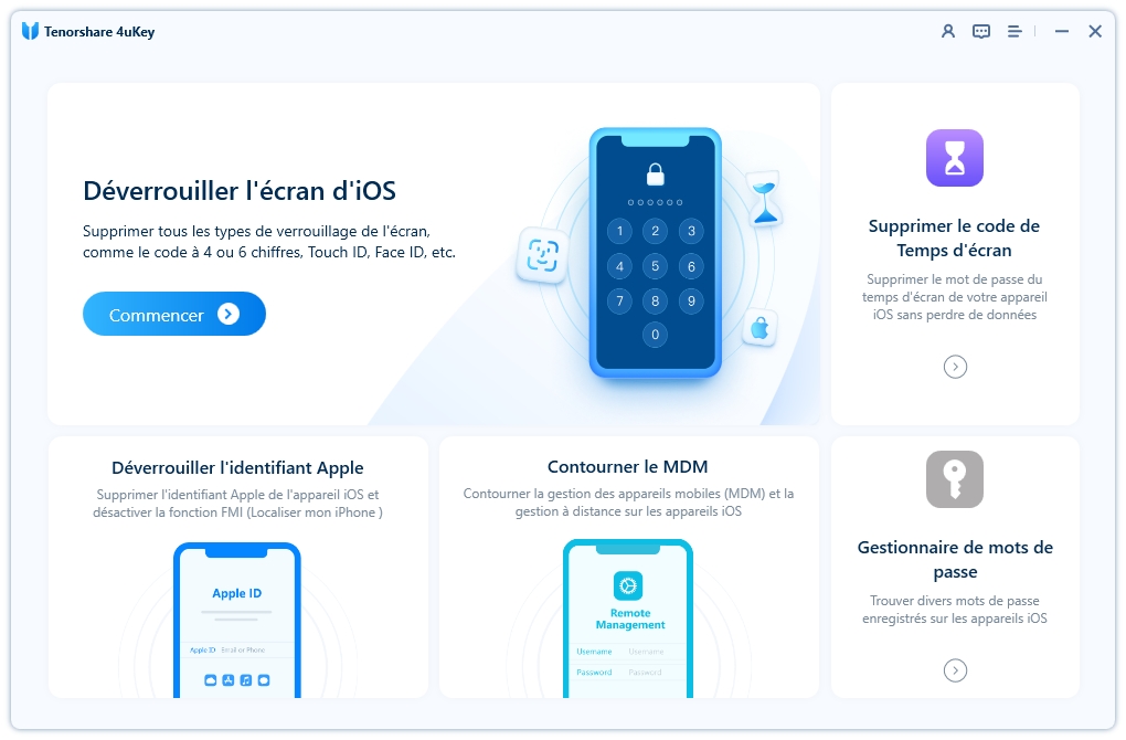 debloquer iphone indisponible avec 4uKey