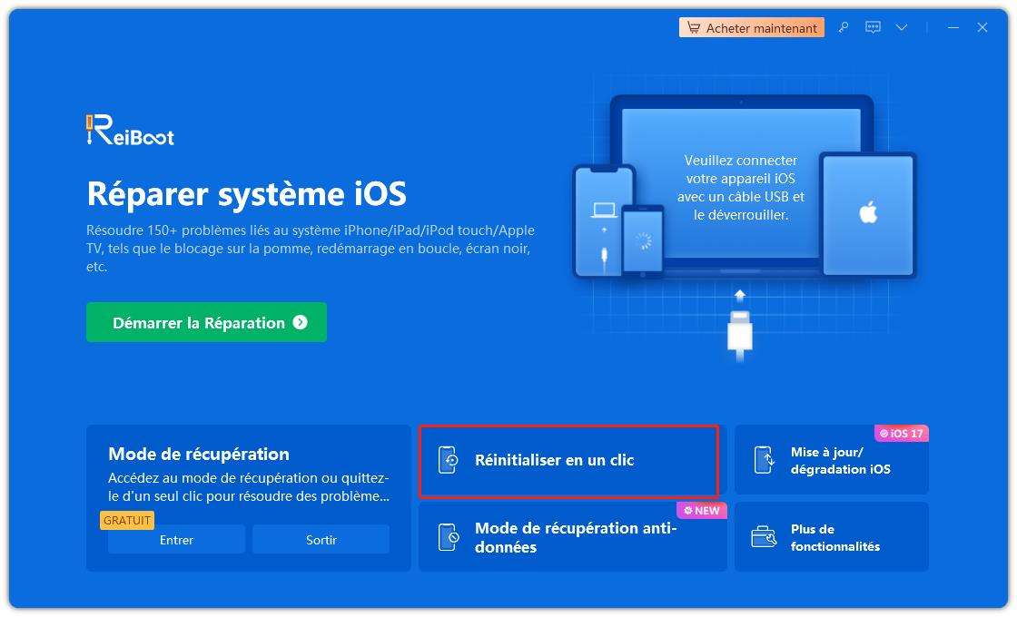 reinitialisation ipad