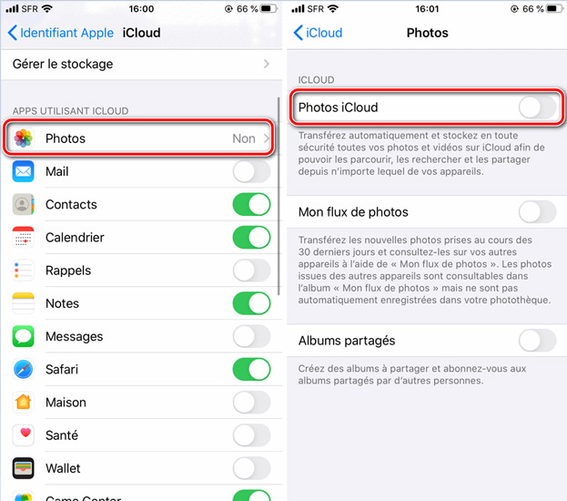 pourquoi je ne peux pas supprimer photos iphone