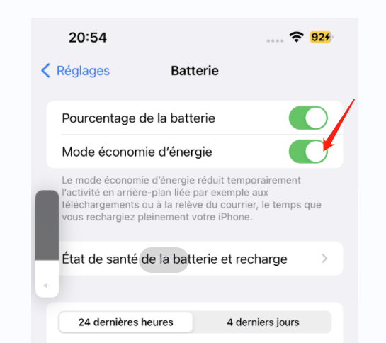 mode économie d'énergie